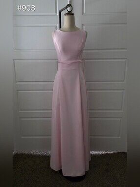 Simple Sleeveless Pink Maxi Formal Dress